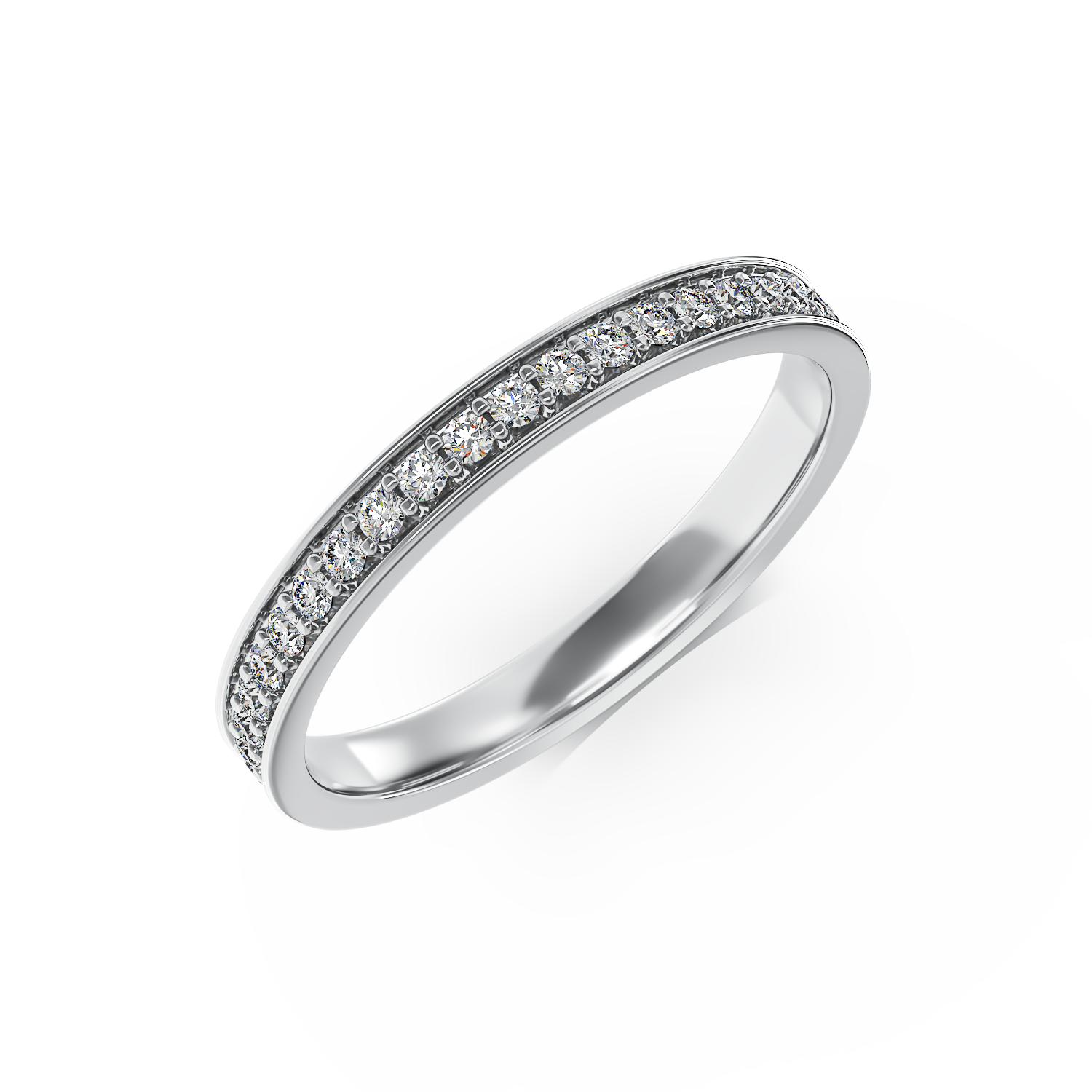 18K white gold ring with 0.33ct diamond